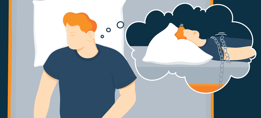 Animated Image of a Man Going Through Sleep Paralysis Animated Image of a Man Going Through Sleep Paralysis