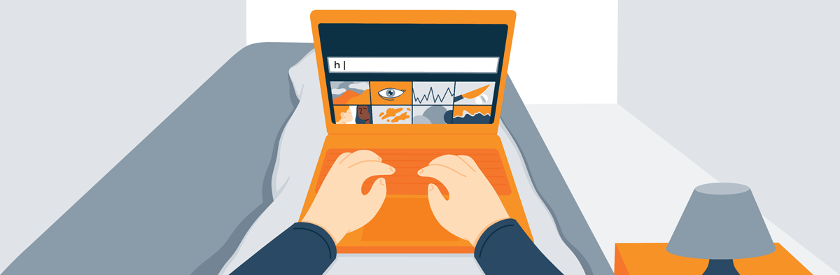 Animated Image of a Person Searching Headspace Guide to Sleep on Netflix