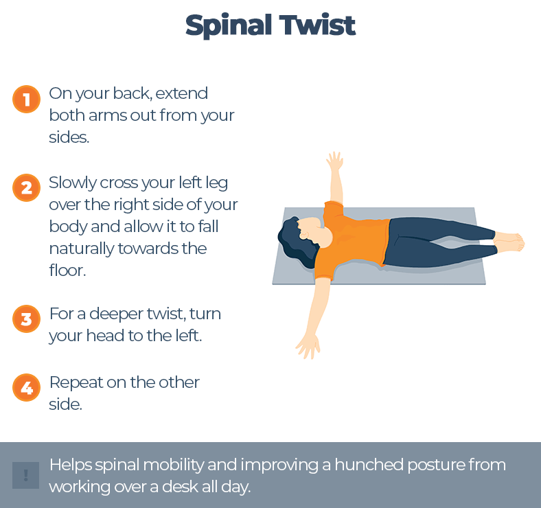 Spinal Twist Stretch Pose