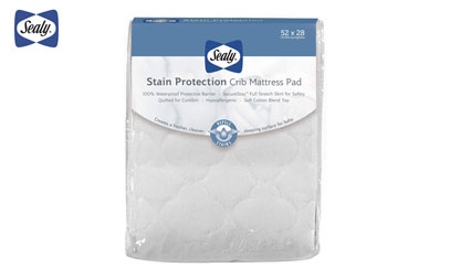 sealy satin protection crib mattress pad product image