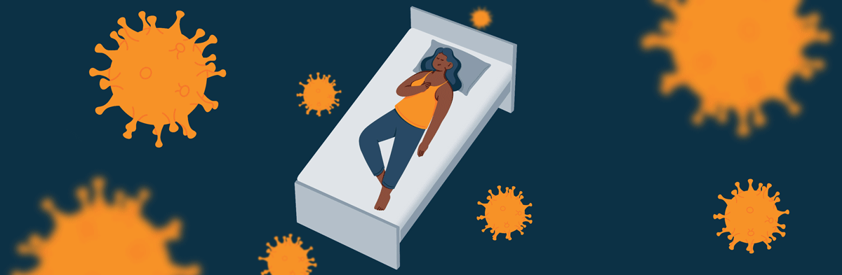 Animated Image of Coronavirus and Sleep Connection