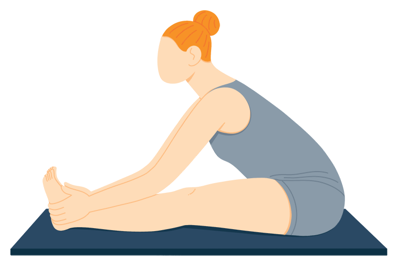 Illustration of a Person in a Paschimottanasana Pose