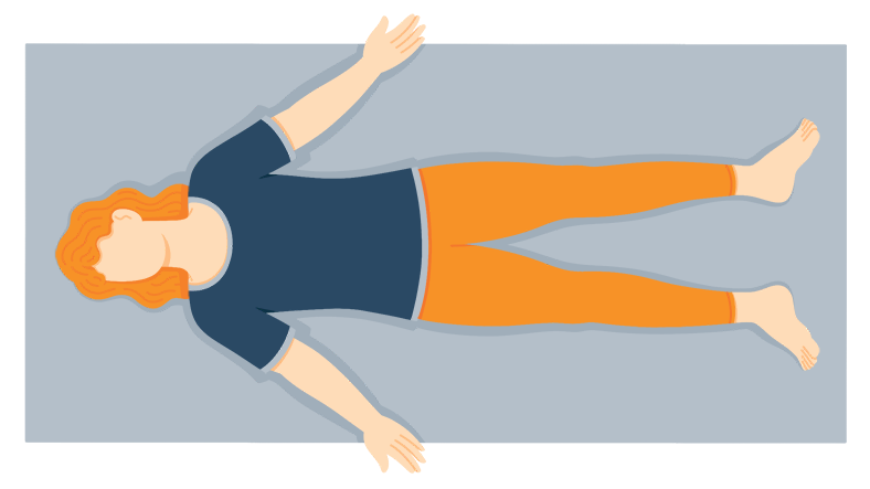 Illustration of a Person in a Savasana Pose