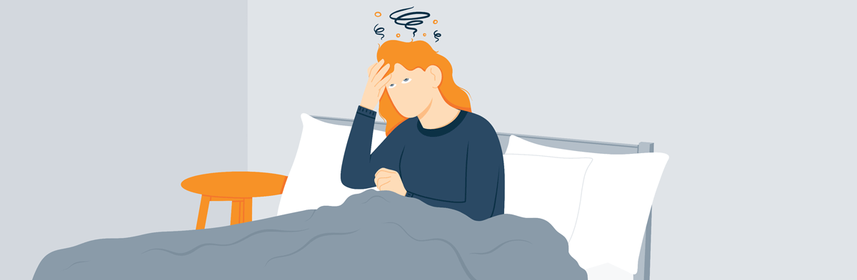 Animated Image of a Woman Experiencing Sleep Drunkenness