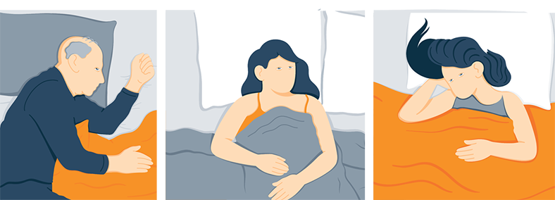 Illustration of a Family Suffering from Insomnia Illustration of a Family Suffering from Insomnia