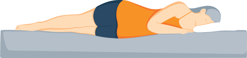 Illustration of a Woman Sleeping on a Soft Mattress