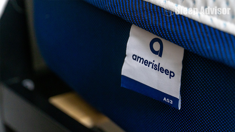 Amerisleep A3 Brand Label on Mattress