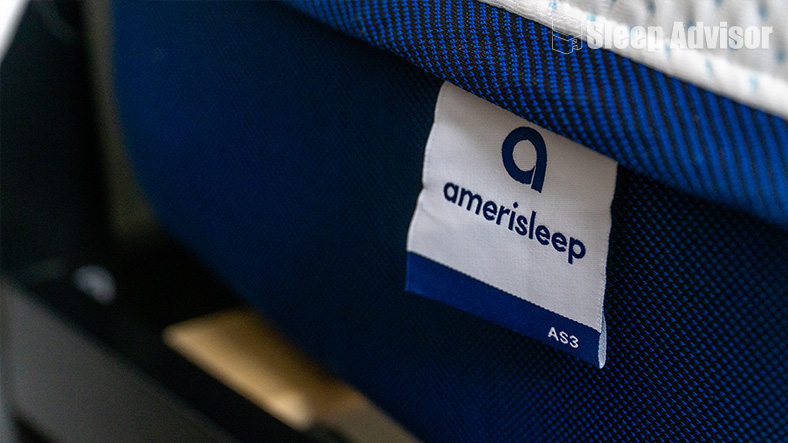 Amerisleep A3 Brand Label on Mattress Amerisleep A3 Brand Label on Mattress