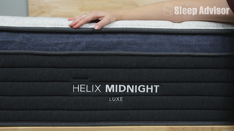 Image of Helix Midnight Luxe Mattress Brand Label