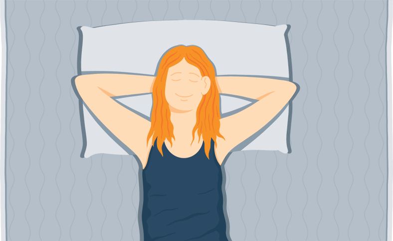 Illustration of a Girl Sleeping Peacefully Illustration of a Girl Sleeping Peacefully