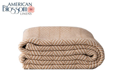 American Blossom Cotton Herringbone Weave Blanket product