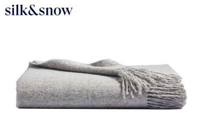 Silk & Snow Alpaca Wool Throw Blanket product