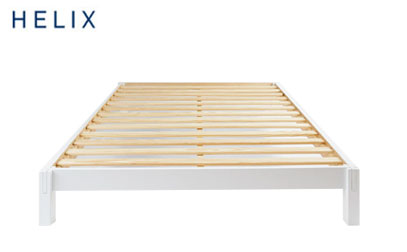 helix white wood bed frame product