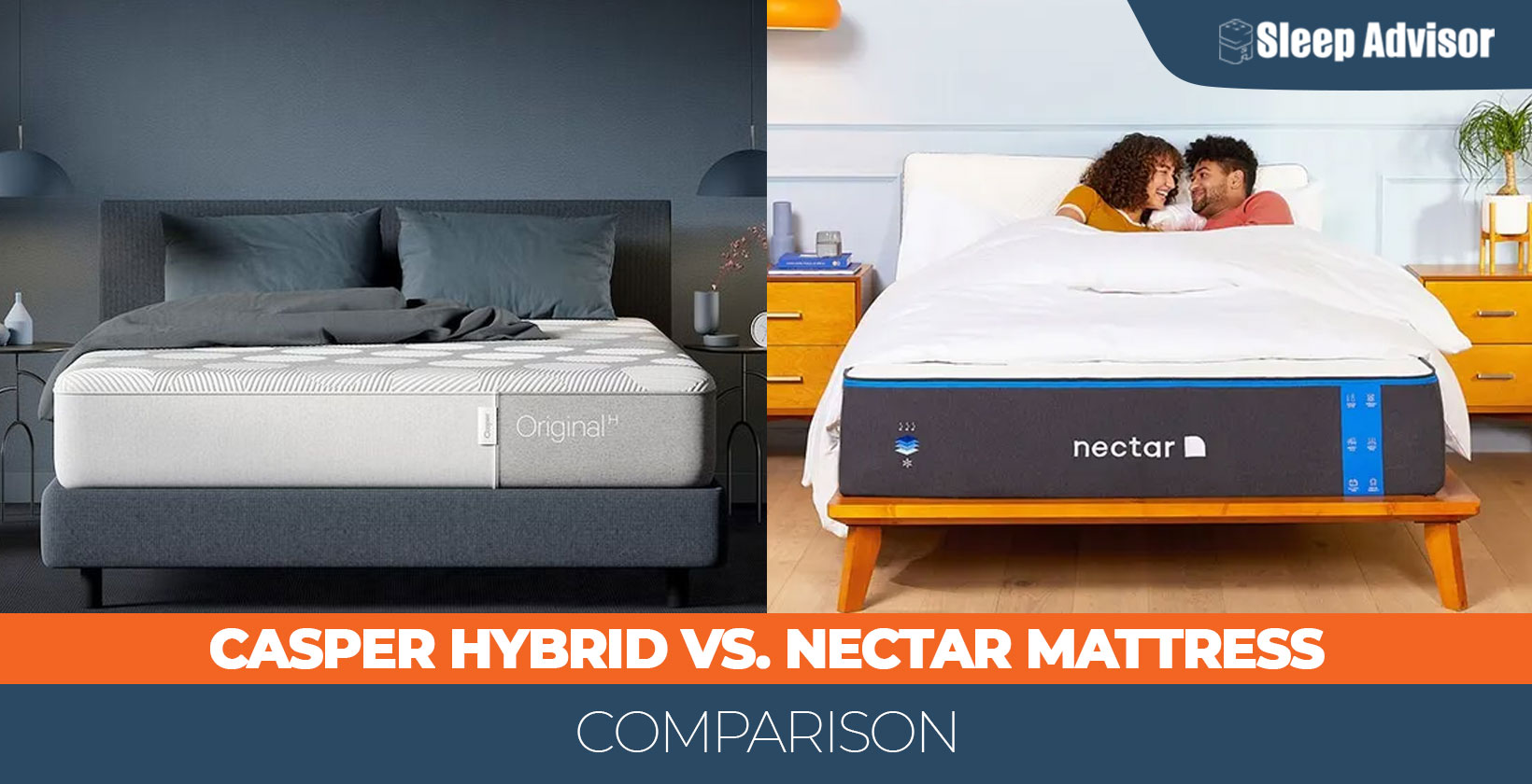 Casper Hybrid vs. Nectar mattress comparison