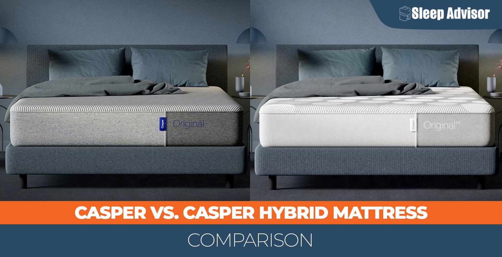 Casper versus Casper Hybrid compared mattress