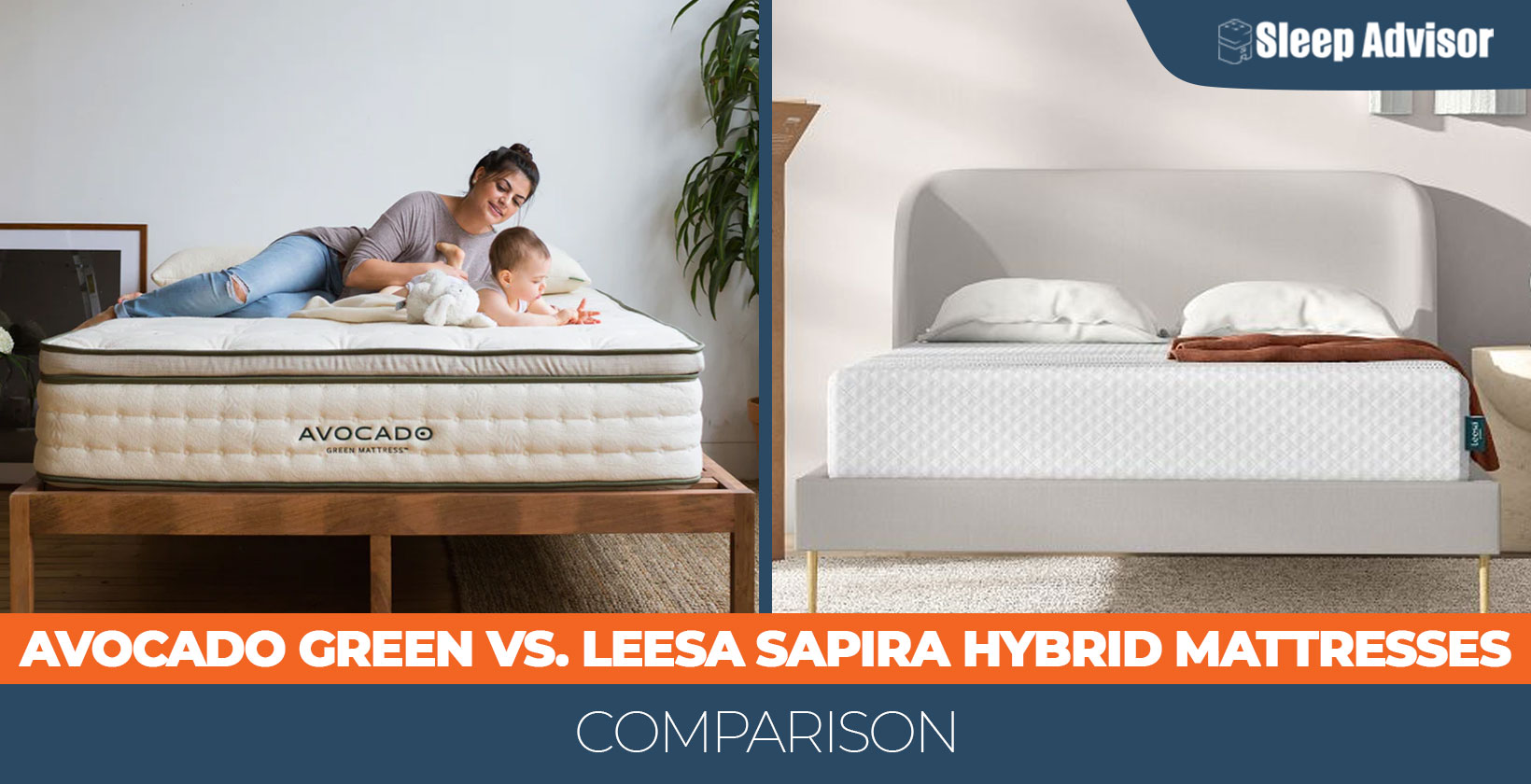 Avocado Green Mattress vs. Leesa Sapira Hybrid Mattress Comparison