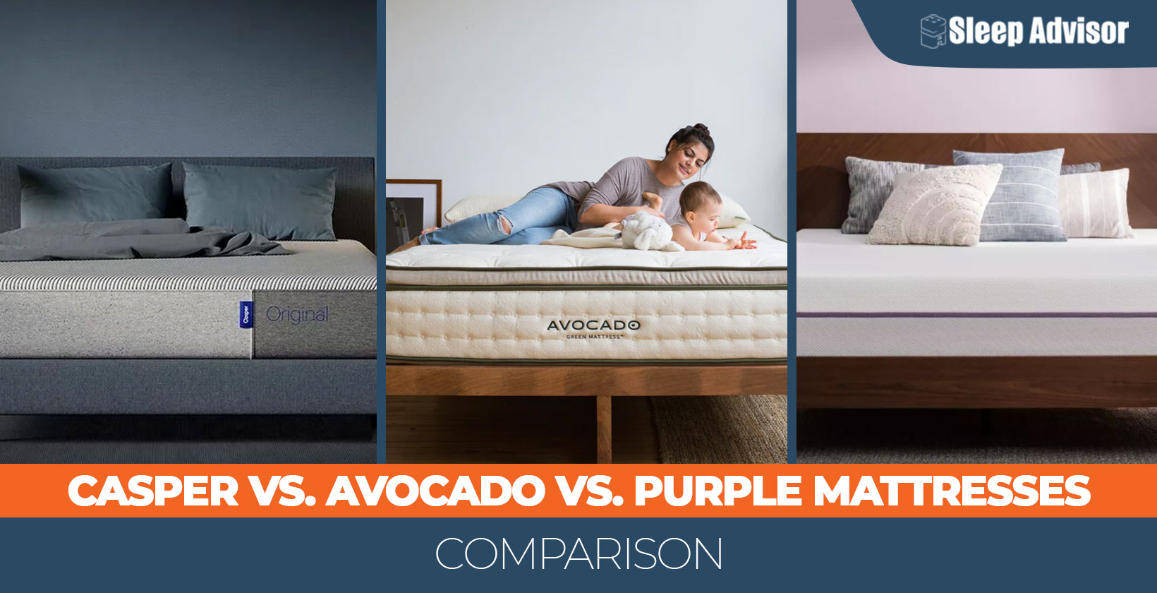 Casper vs. Avocado vs. Purple Mattress Comparison