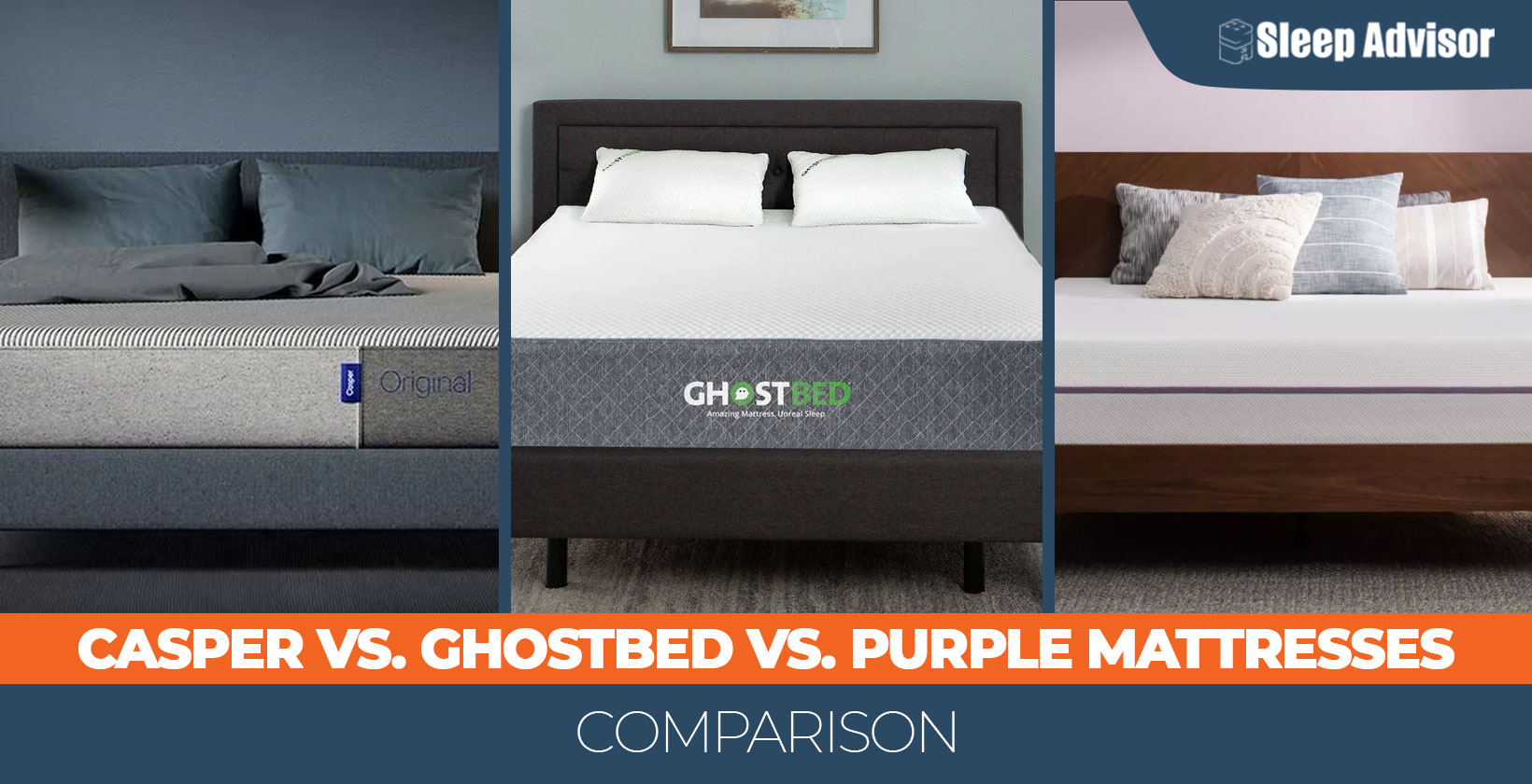 Casper vs. GhostBed vs. Purple Comparison