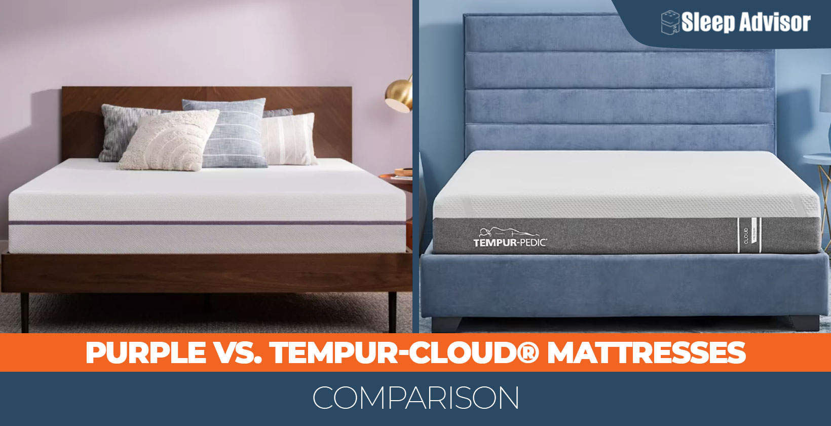 Our Purple vs. Tempur-Cloud® bed comparison for 2023