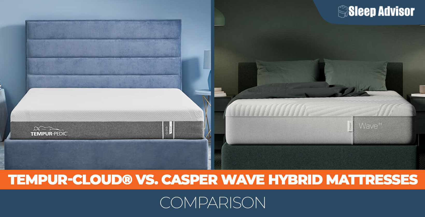 TEMPUR-Cloud® vs. Casper Wave Hybrid Mattress Comparison