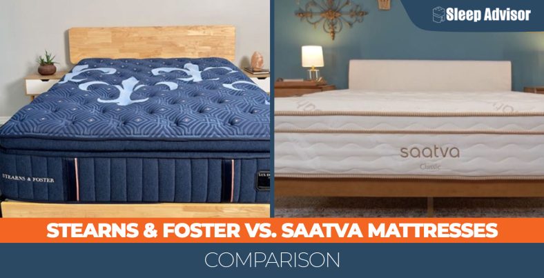Stearns & Foster vs. Saatva Mattress Comparison 1640x840px