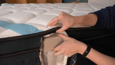 Take a closer look at the mattress construction of the DreamCloud premier