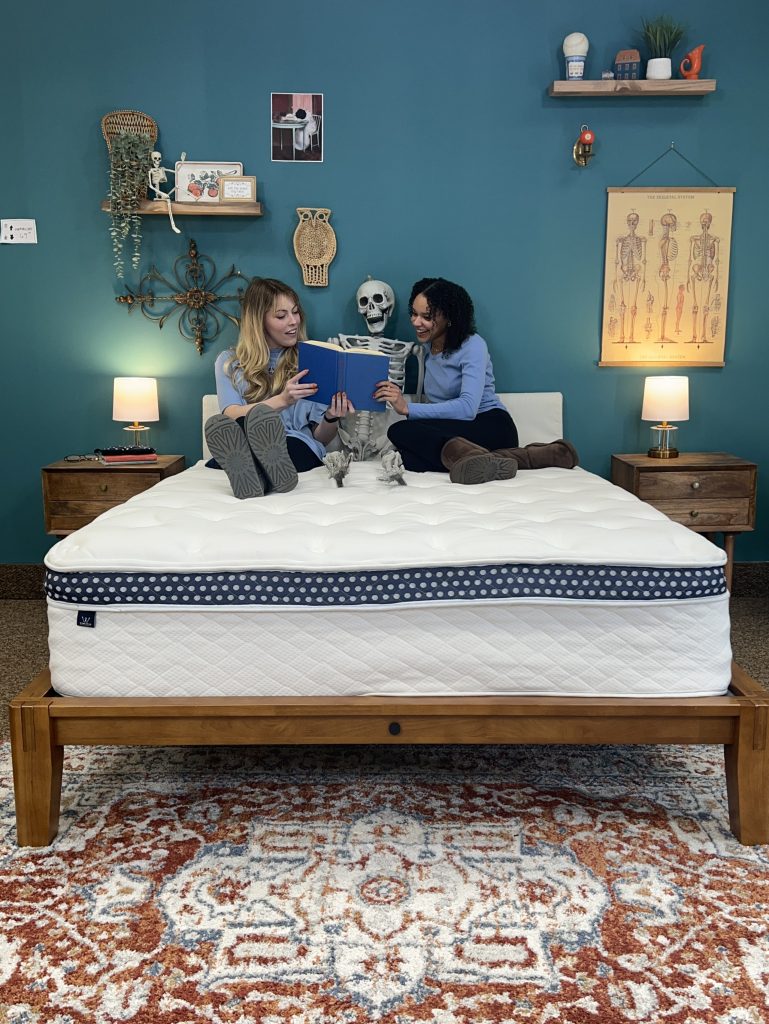 Product testers on the winkbed mattress