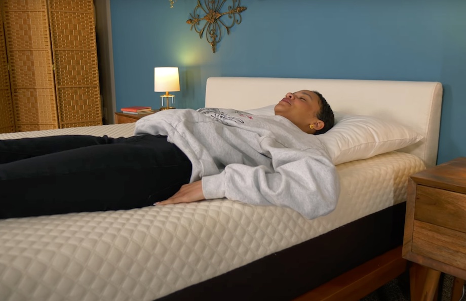 Nolah Signature All-Foam Hybrid back sleeper testing